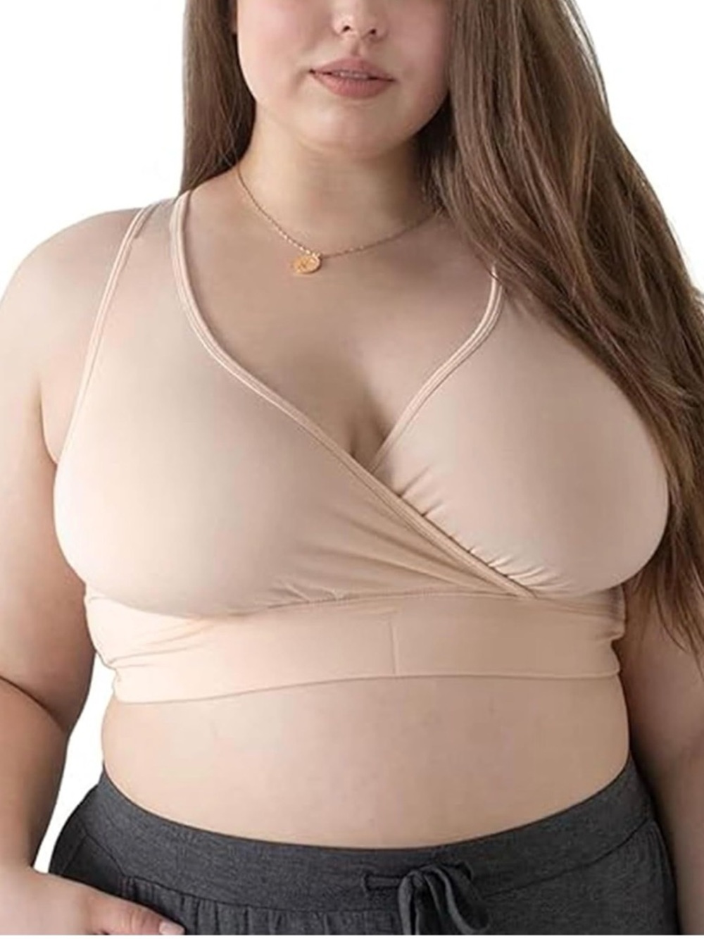 2 for $20 Kindred Bravely Wrap Nursing Bralette - Nude Blush